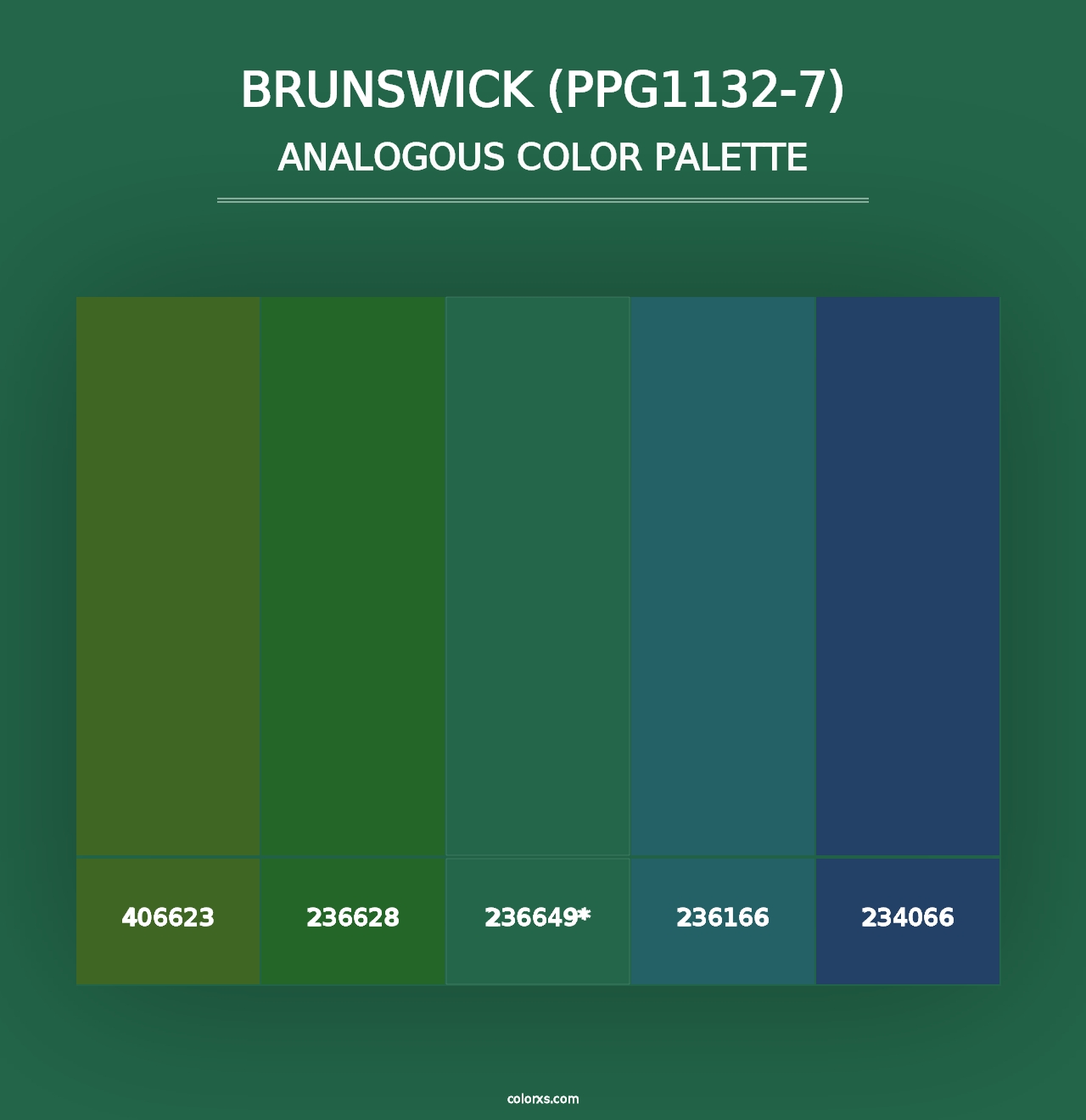 Brunswick (PPG1132-7) - Analogous Color Palette