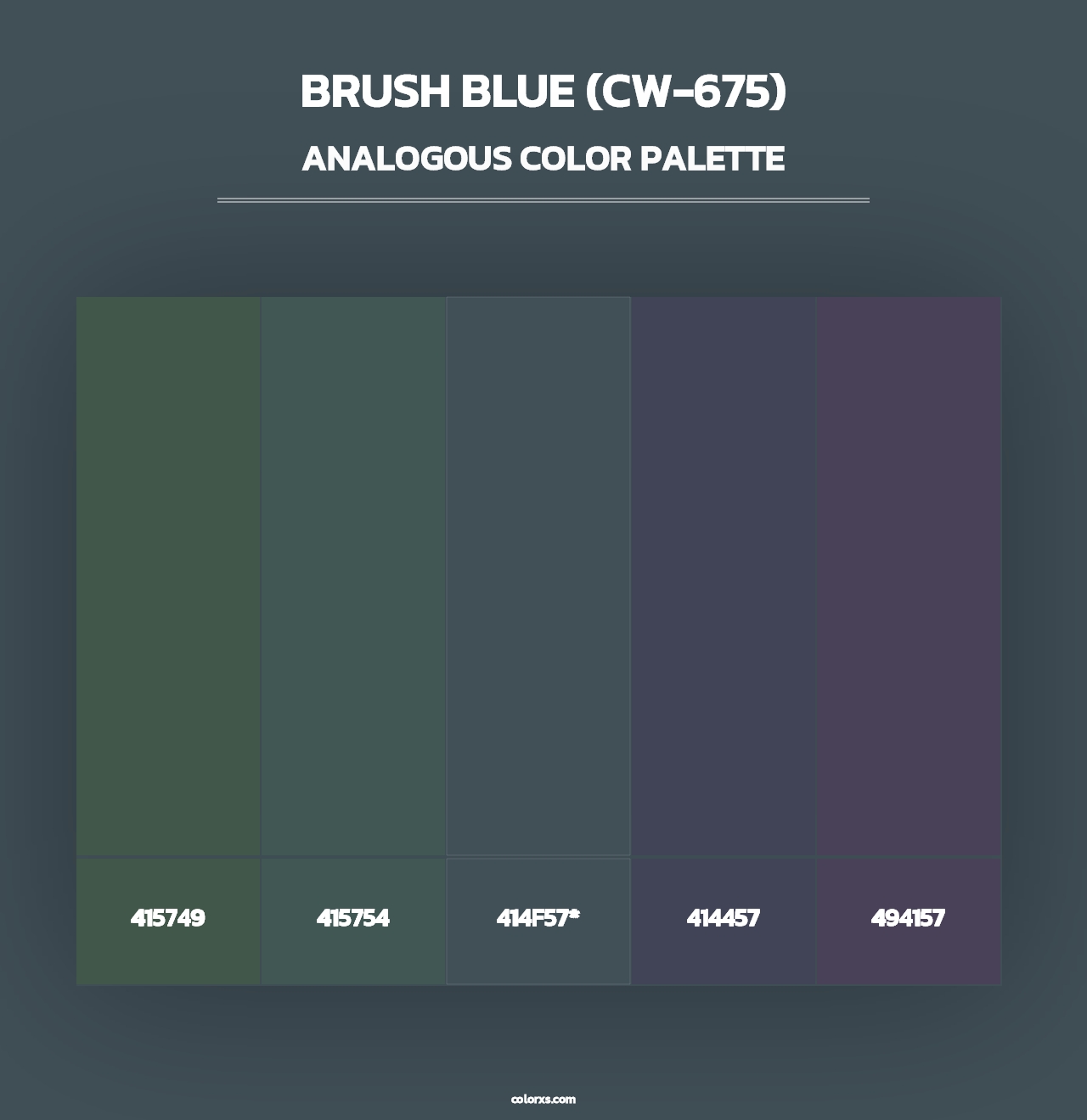 Brush Blue (CW-675) - Analogous Color Palette