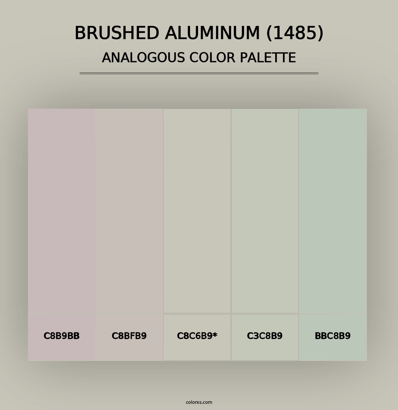 Brushed Aluminum (1485) - Analogous Color Palette