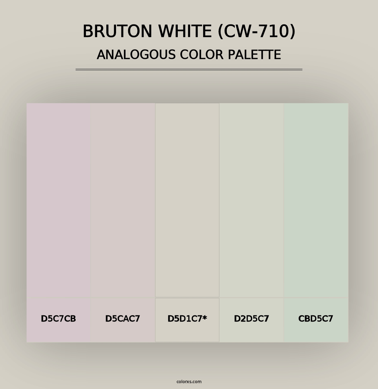 Bruton White (CW-710) - Analogous Color Palette