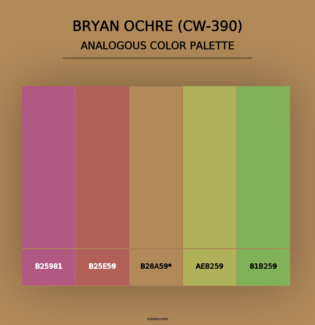 Bryan Ochre (CW-390) - Analogous Color Palette