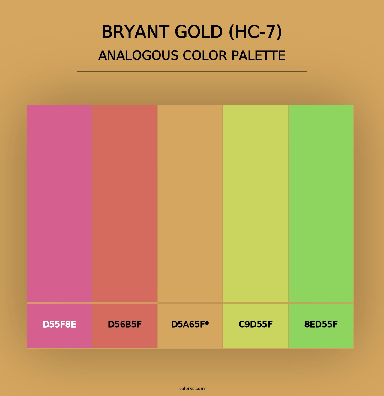 Bryant Gold (HC-7) - Analogous Color Palette