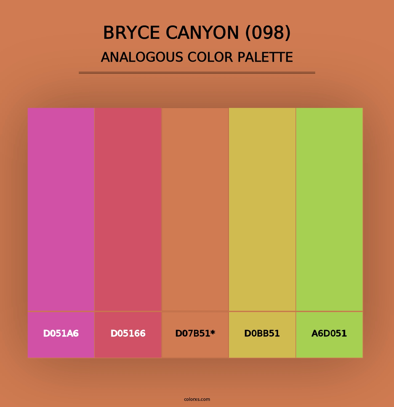 Bryce Canyon (098) - Analogous Color Palette