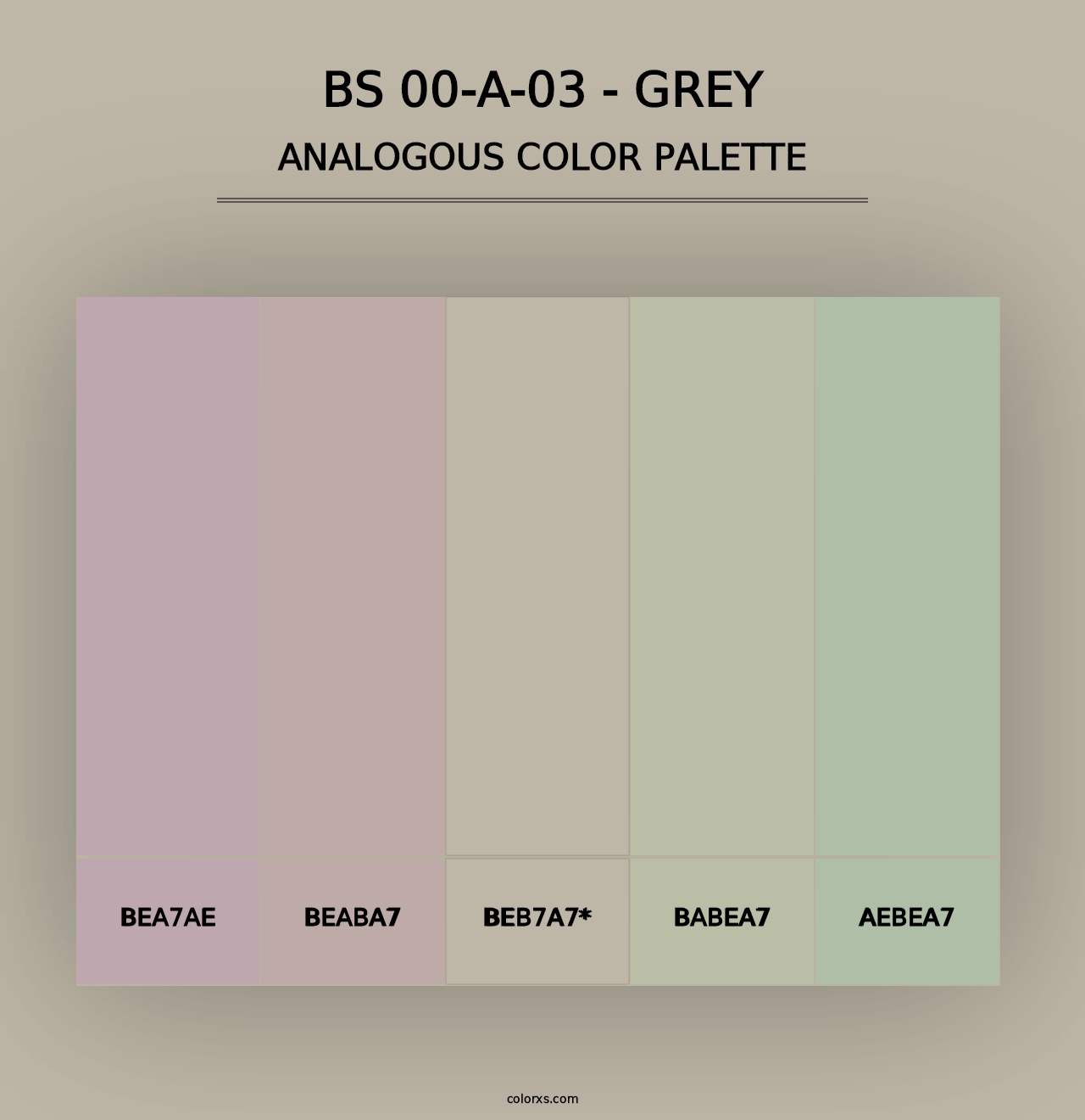 BS 00-A-03 - Grey - Analogous Color Palette