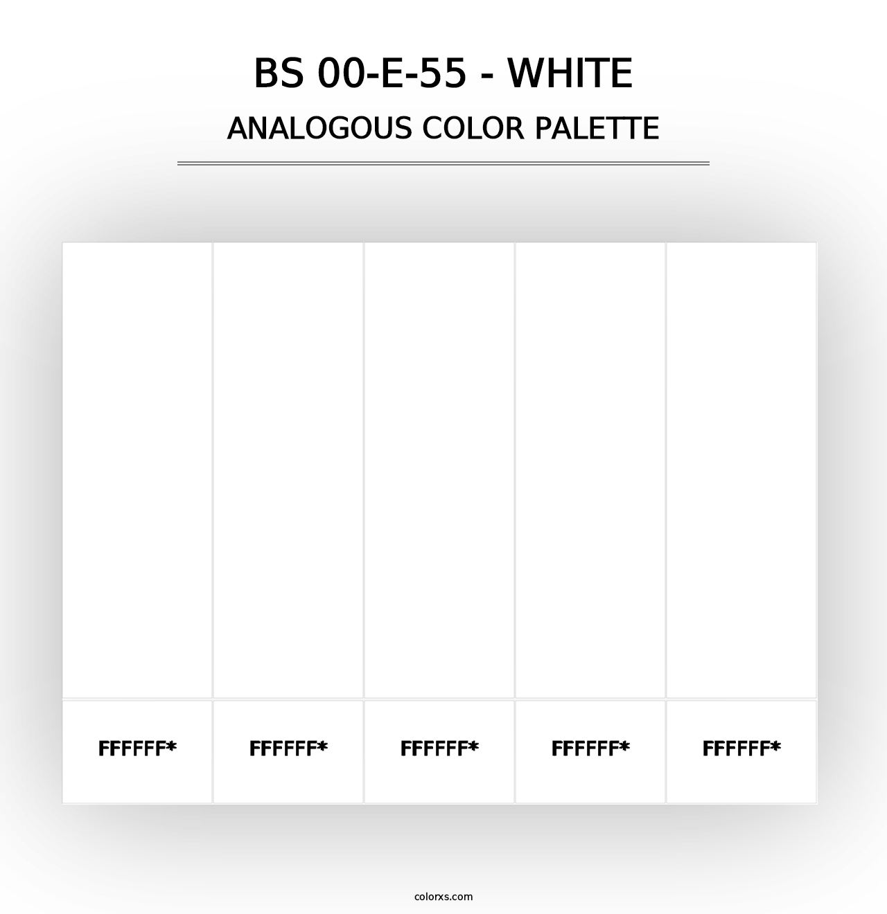 BS 00-E-55 - White - Analogous Color Palette