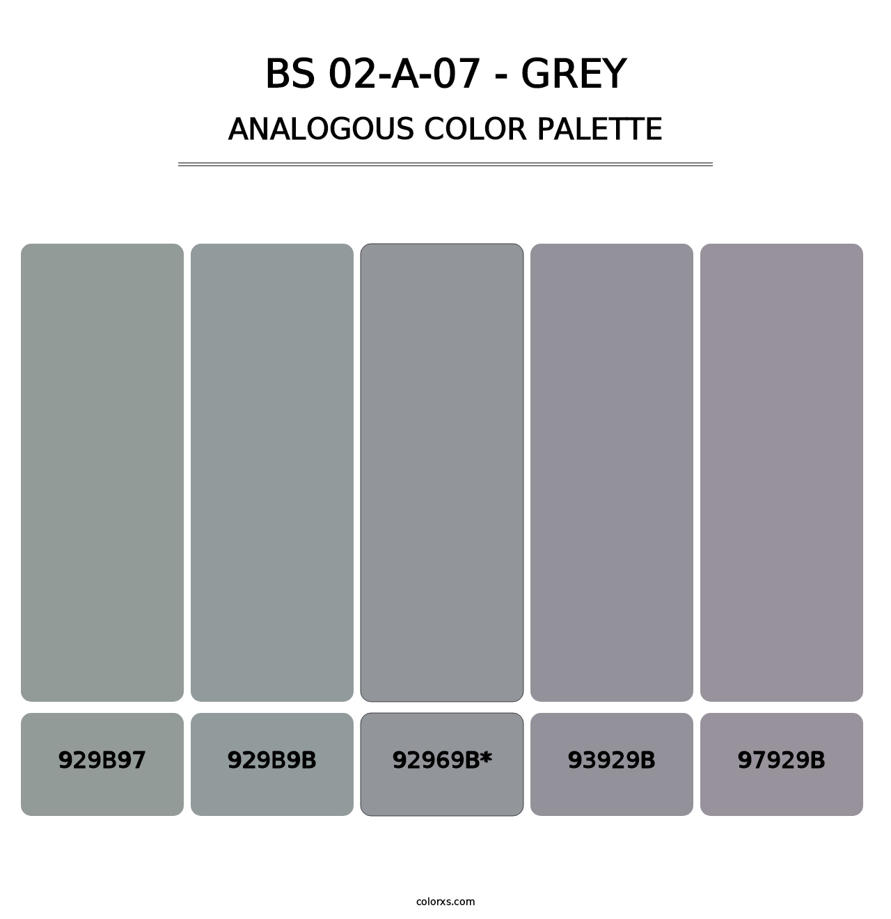 BS 02-A-07 - Grey - Analogous Color Palette