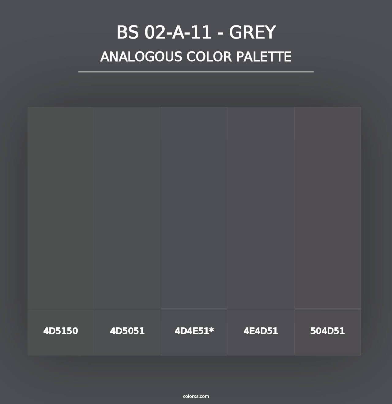 BS 02-A-11 - Grey - Analogous Color Palette