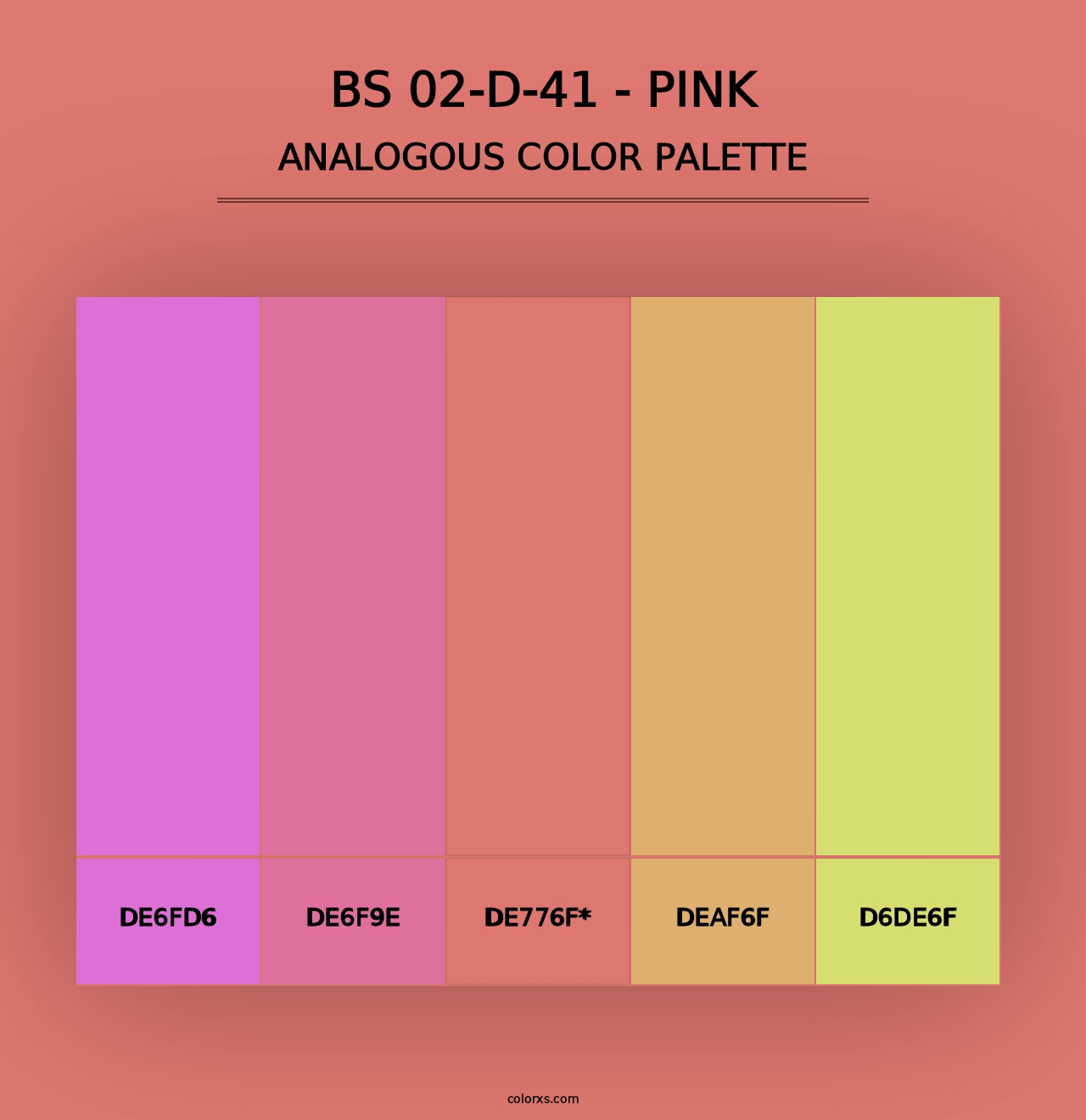 BS 02-D-41 - Pink - Analogous Color Palette