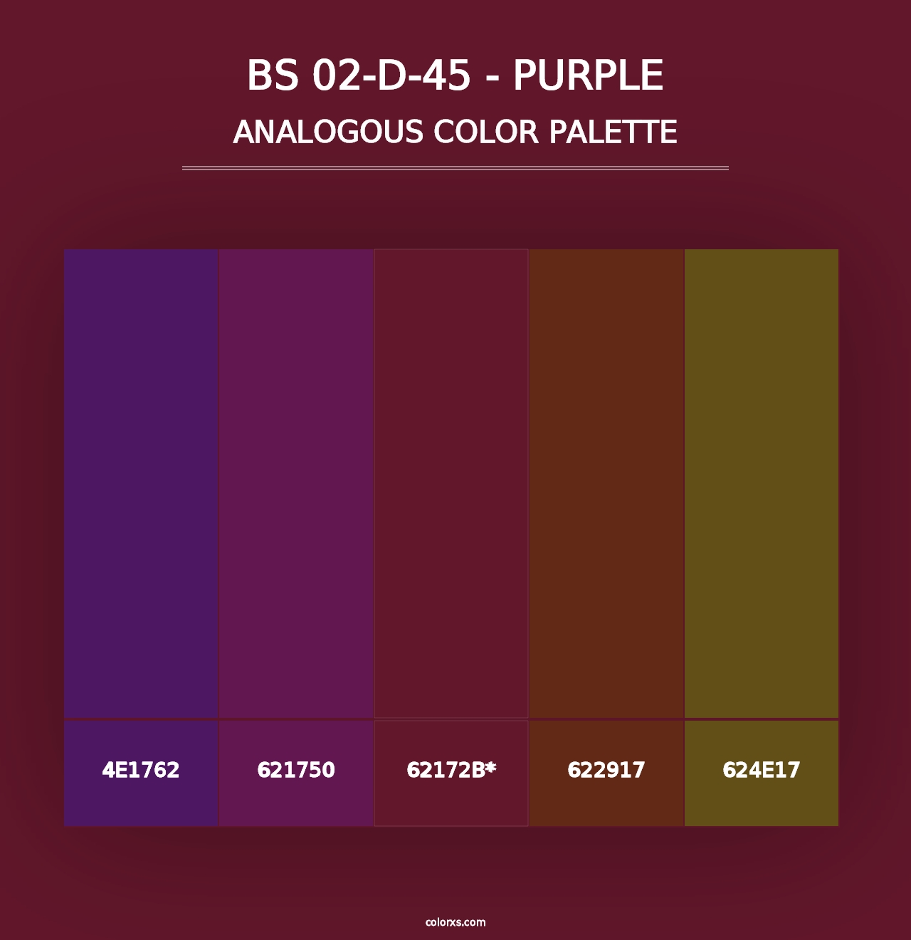 BS 02-D-45 - Purple - Analogous Color Palette