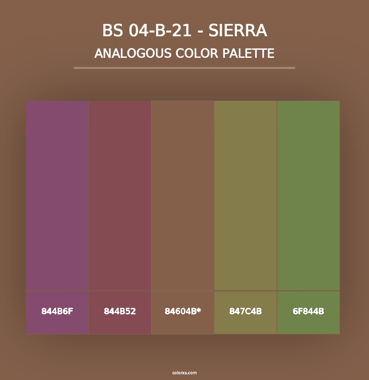 BS 04-B-21 - Sierra - Analogous Color Palette