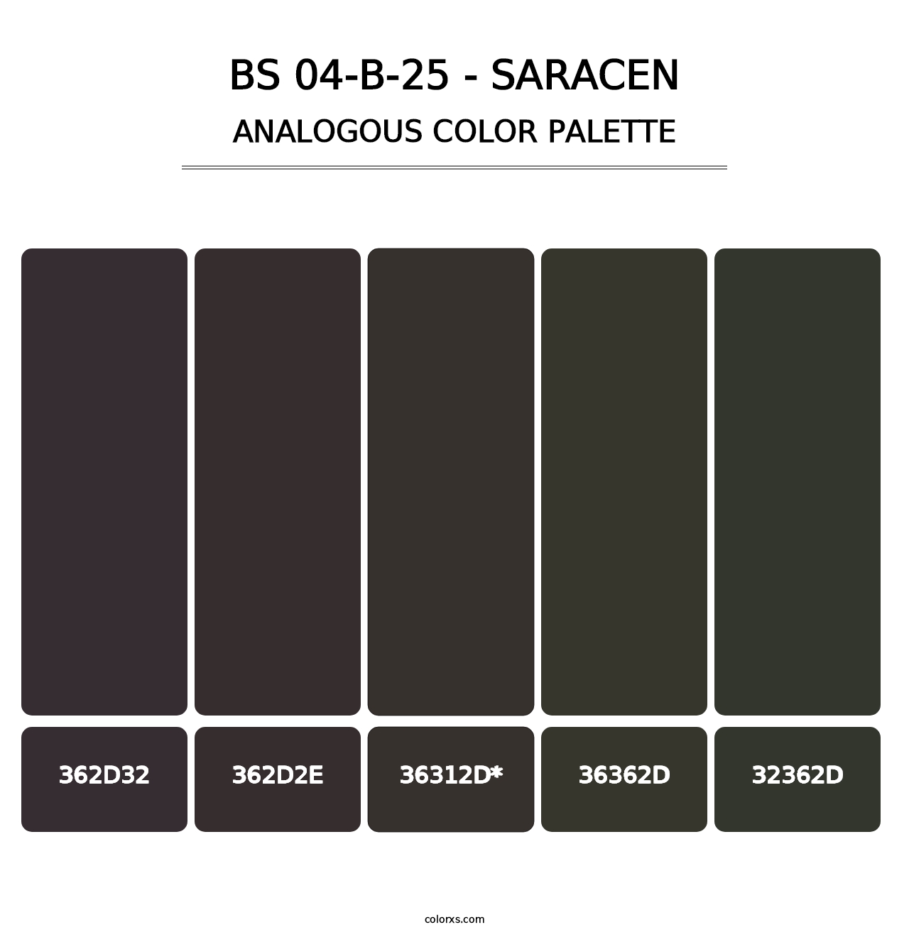 BS 04-B-25 - Saracen - Analogous Color Palette