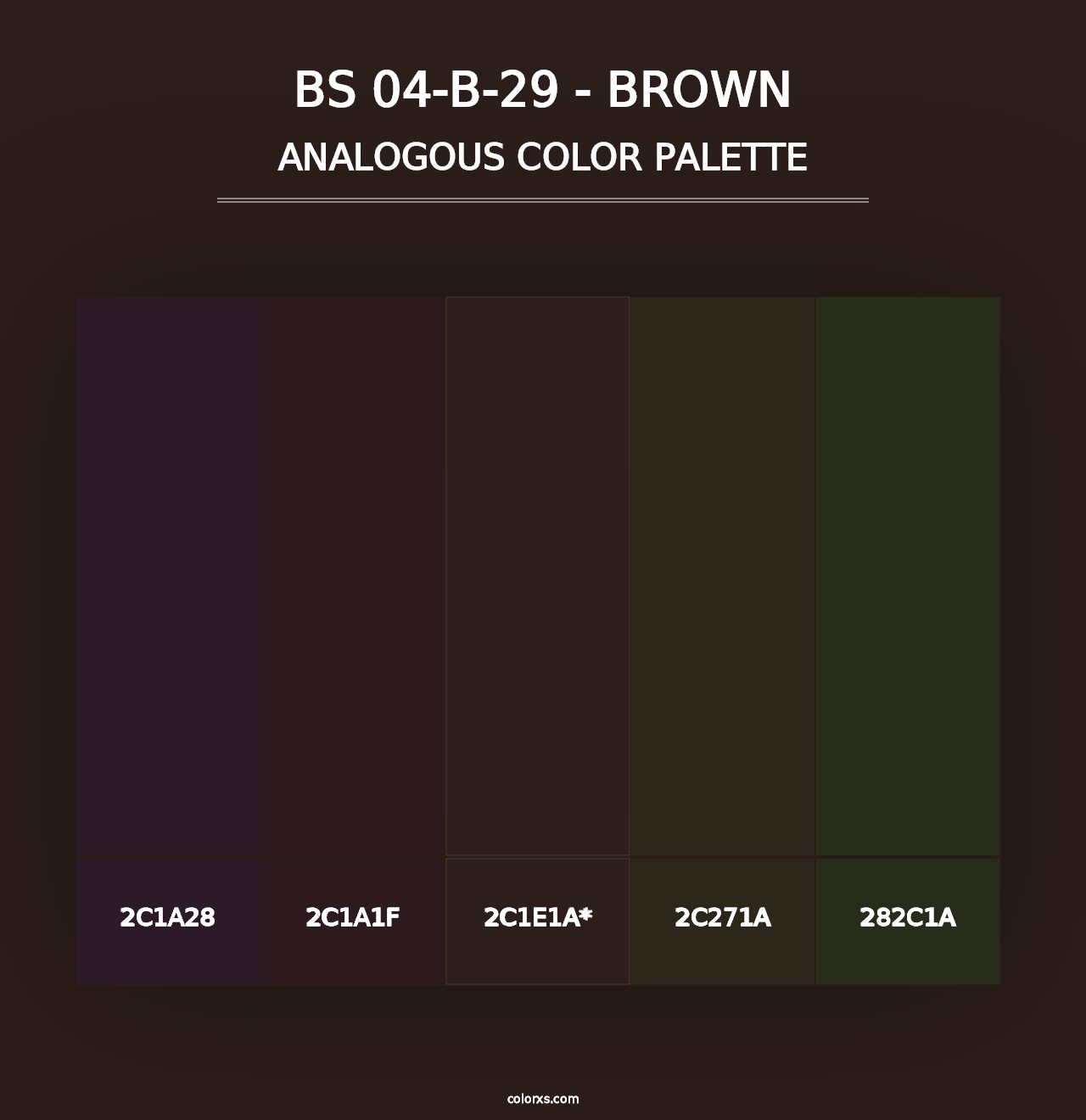 BS 04-B-29 - Brown - Analogous Color Palette