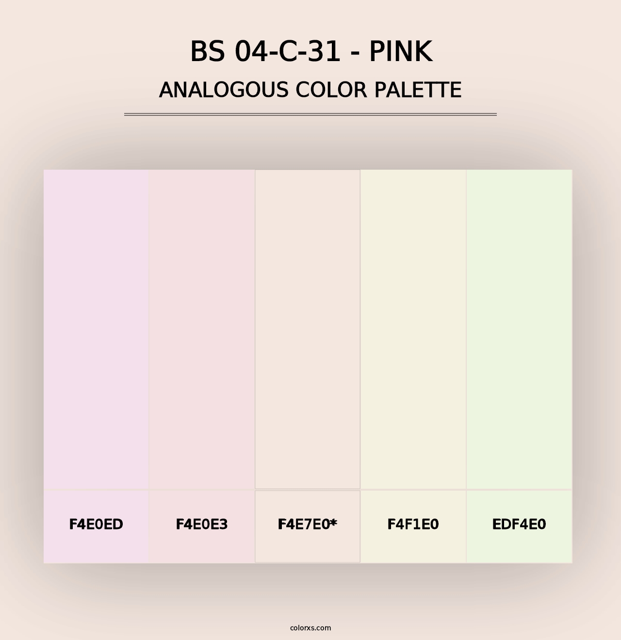 BS 04-C-31 - Pink - Analogous Color Palette