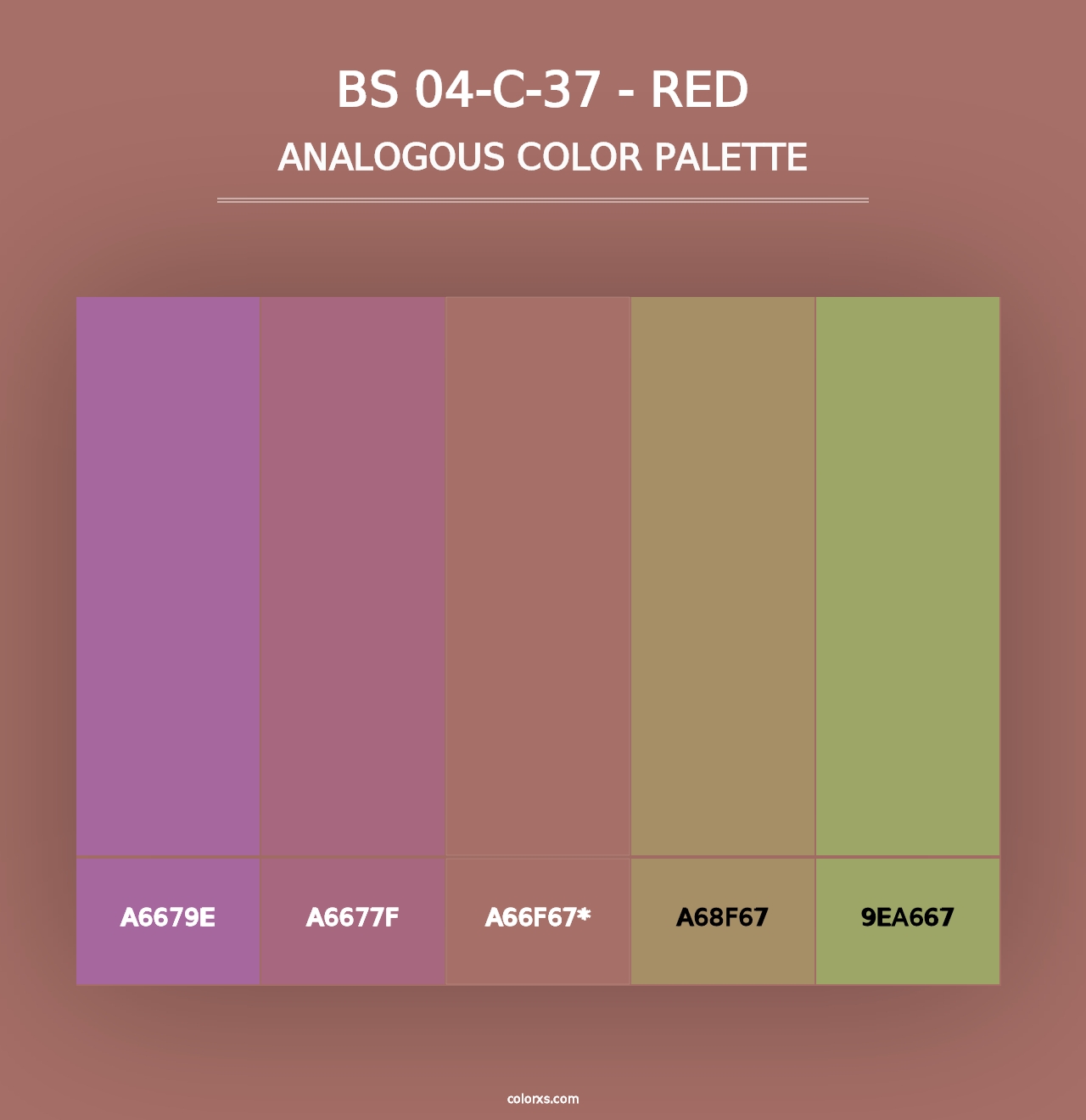 BS 04-C-37 - Red - Analogous Color Palette