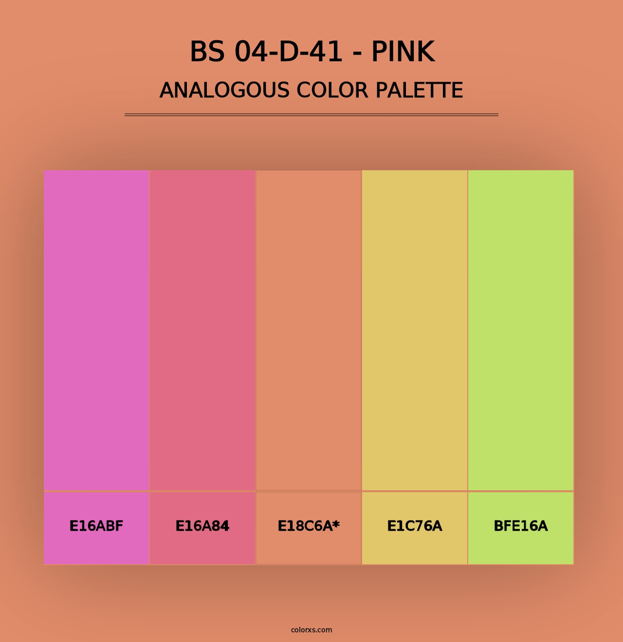 BS 04-D-41 - Pink - Analogous Color Palette