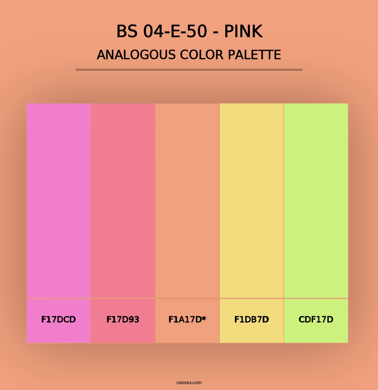 BS 04-E-50 - Pink - Analogous Color Palette