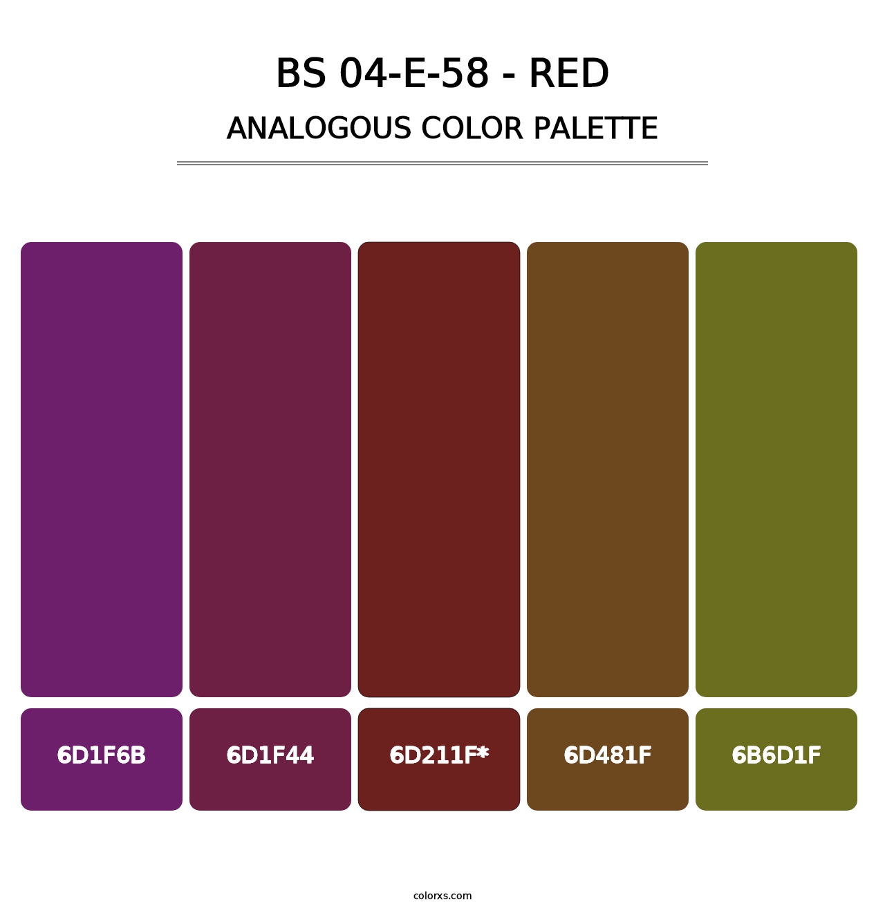 BS 04-E-58 - Red - Analogous Color Palette