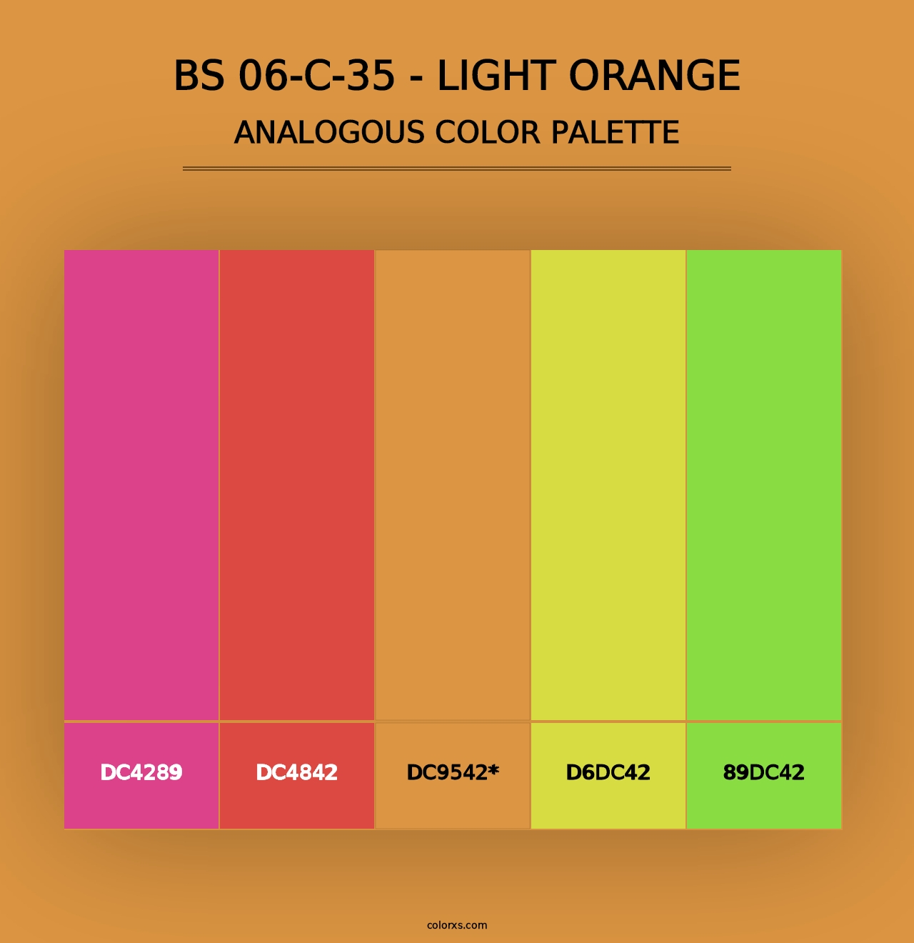 BS 06-C-35 - Light Orange - Analogous Color Palette