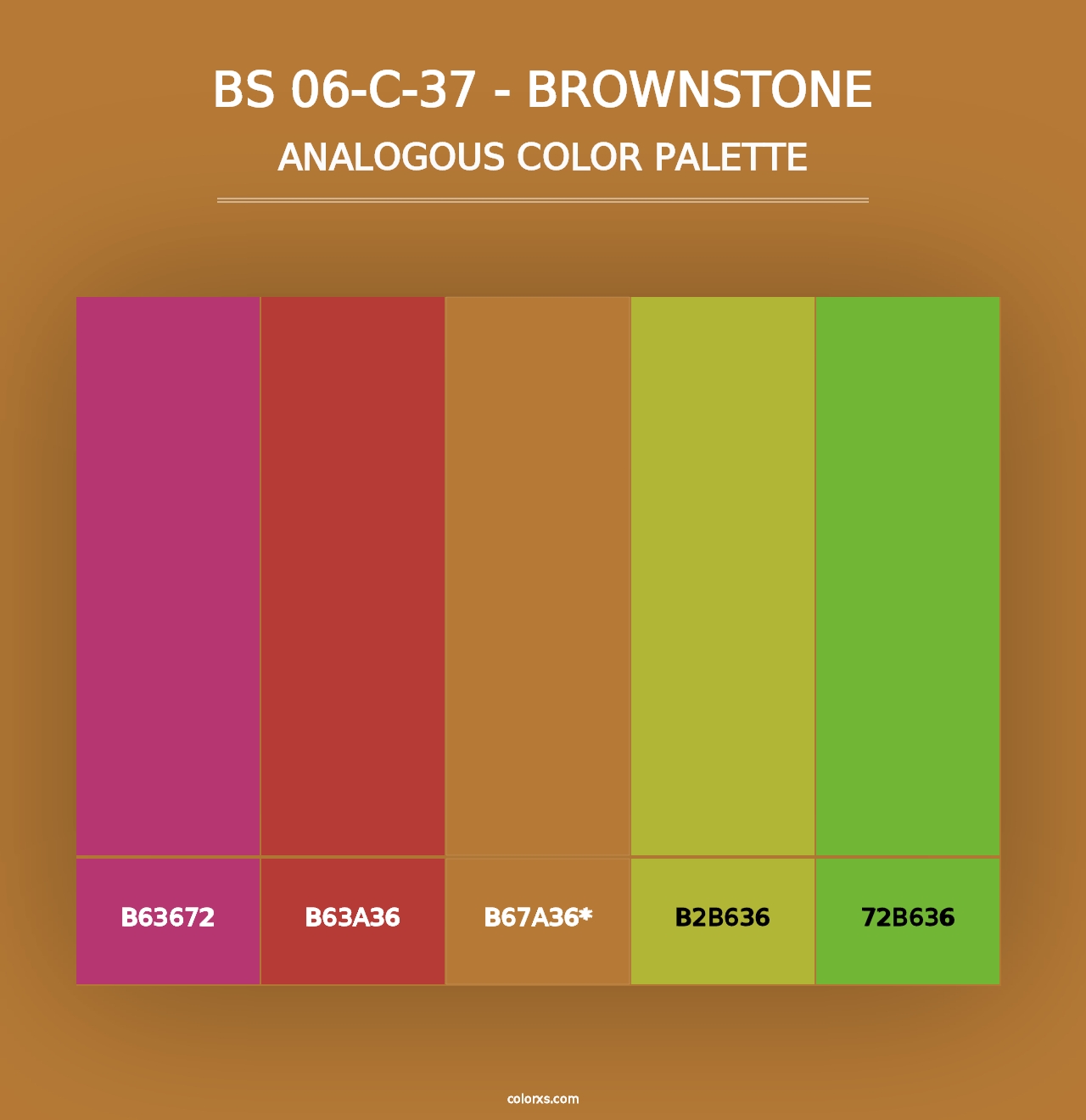 BS 06-C-37 - Brownstone - Analogous Color Palette