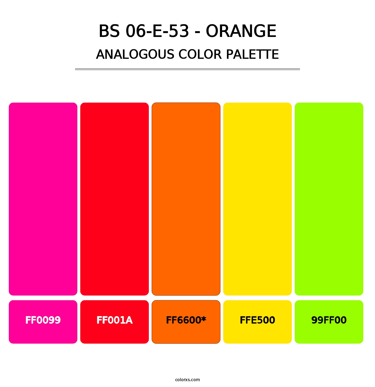 BS 06-E-53 - Orange - Analogous Color Palette