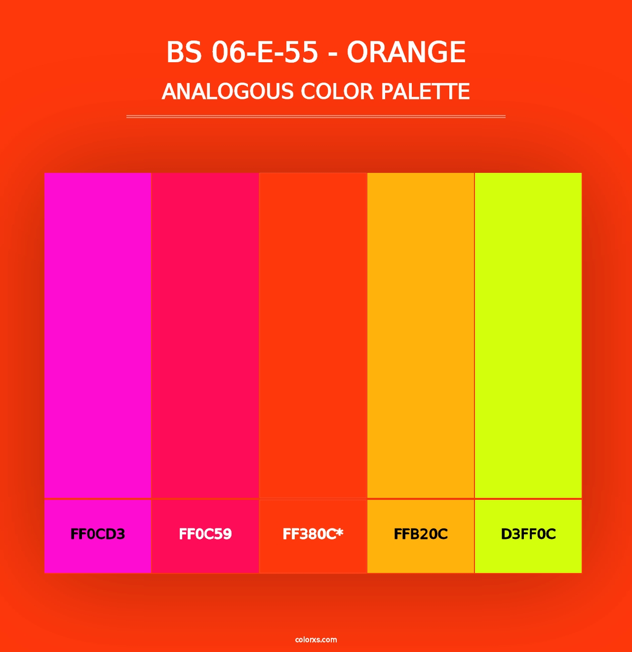 BS 06-E-55 - Orange - Analogous Color Palette