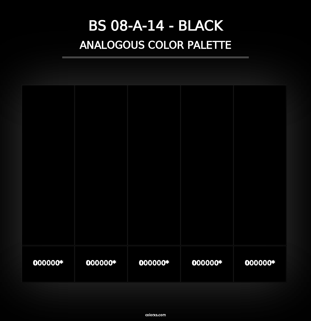 BS 08-A-14 - Black - Analogous Color Palette