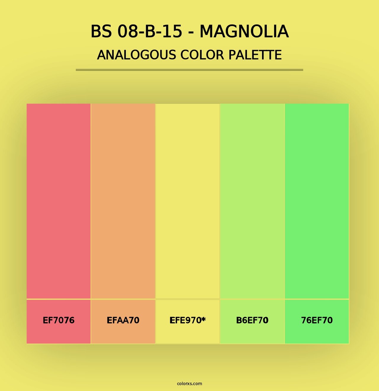 BS 08-B-15 - Magnolia - Analogous Color Palette