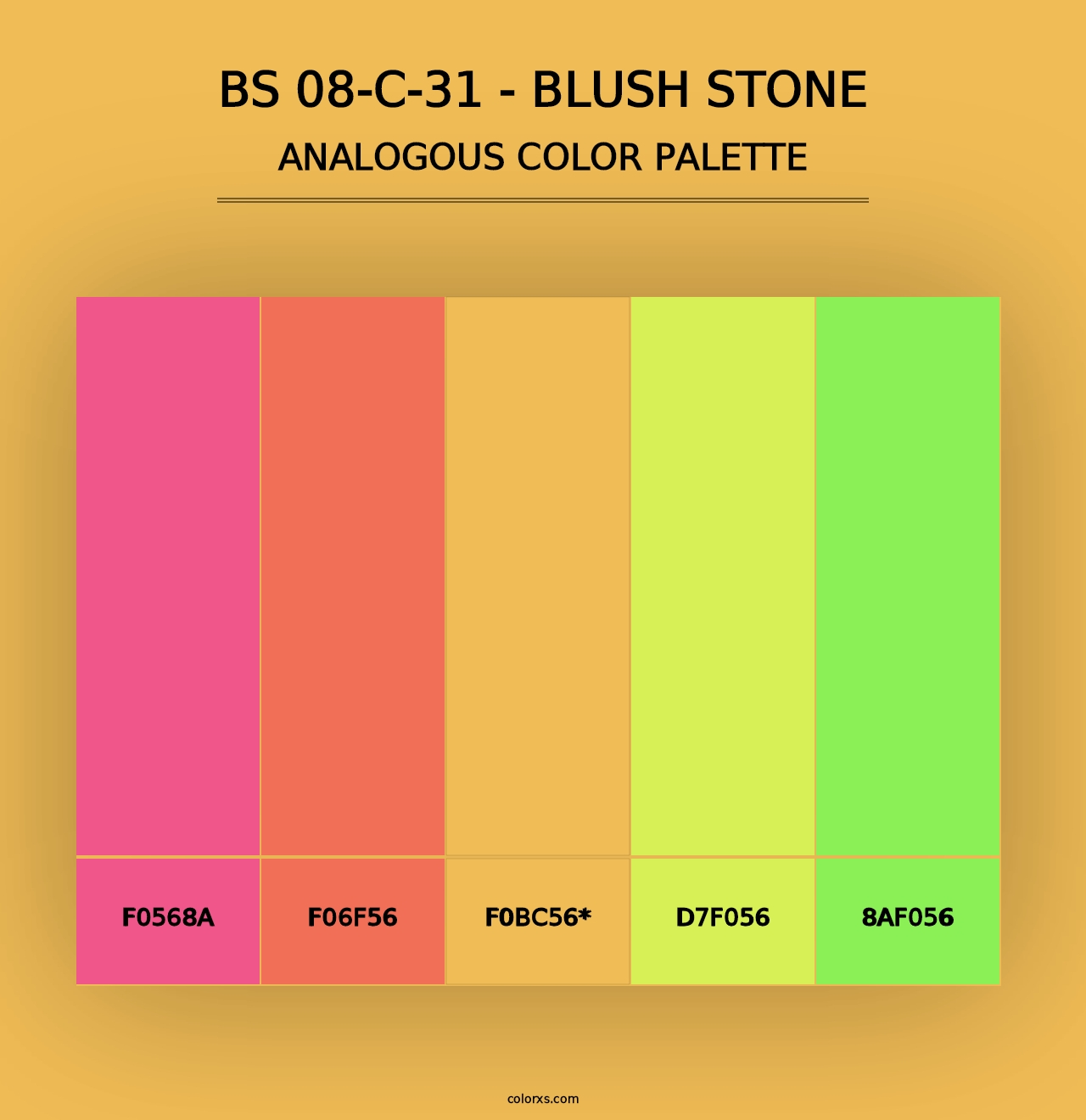 BS 08-C-31 - Blush Stone - Analogous Color Palette