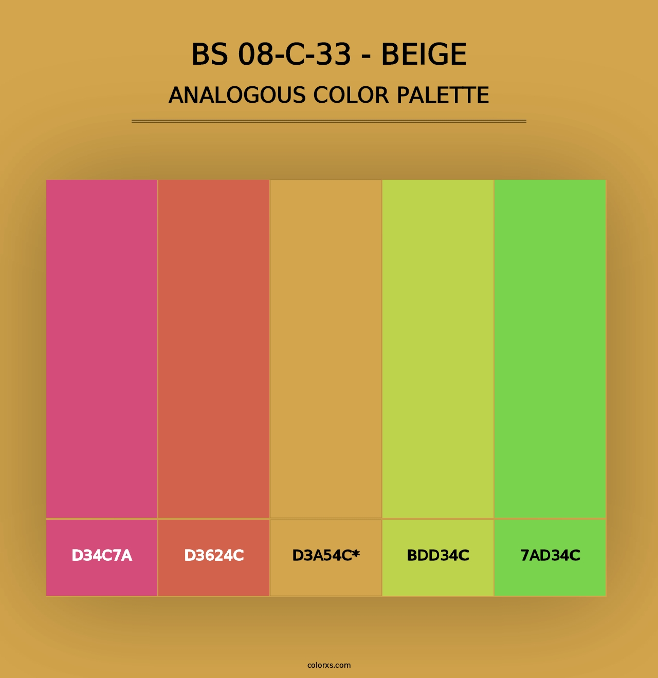 BS 08-C-33 - Beige - Analogous Color Palette