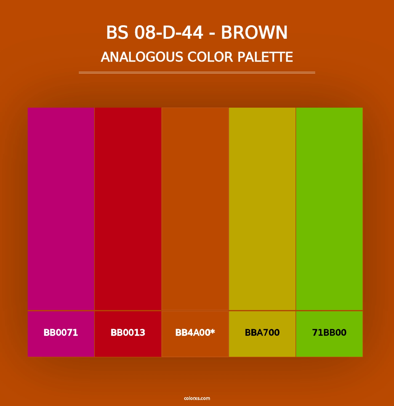 BS 08-D-44 - Brown - Analogous Color Palette