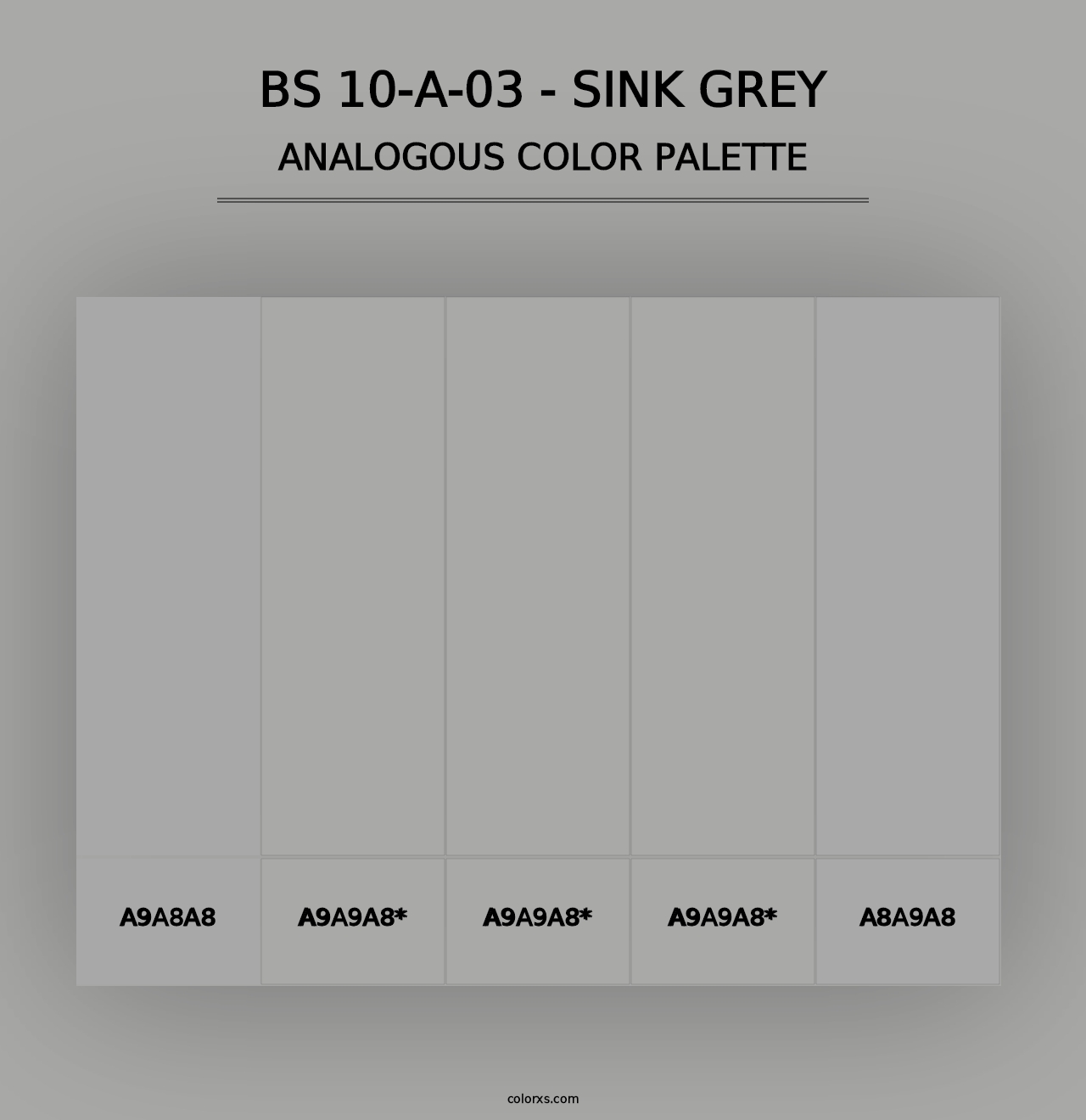 BS 10-A-03 - Sink Grey - Analogous Color Palette