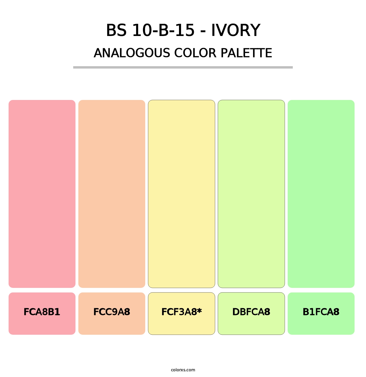 BS 10-B-15 - Ivory - Analogous Color Palette