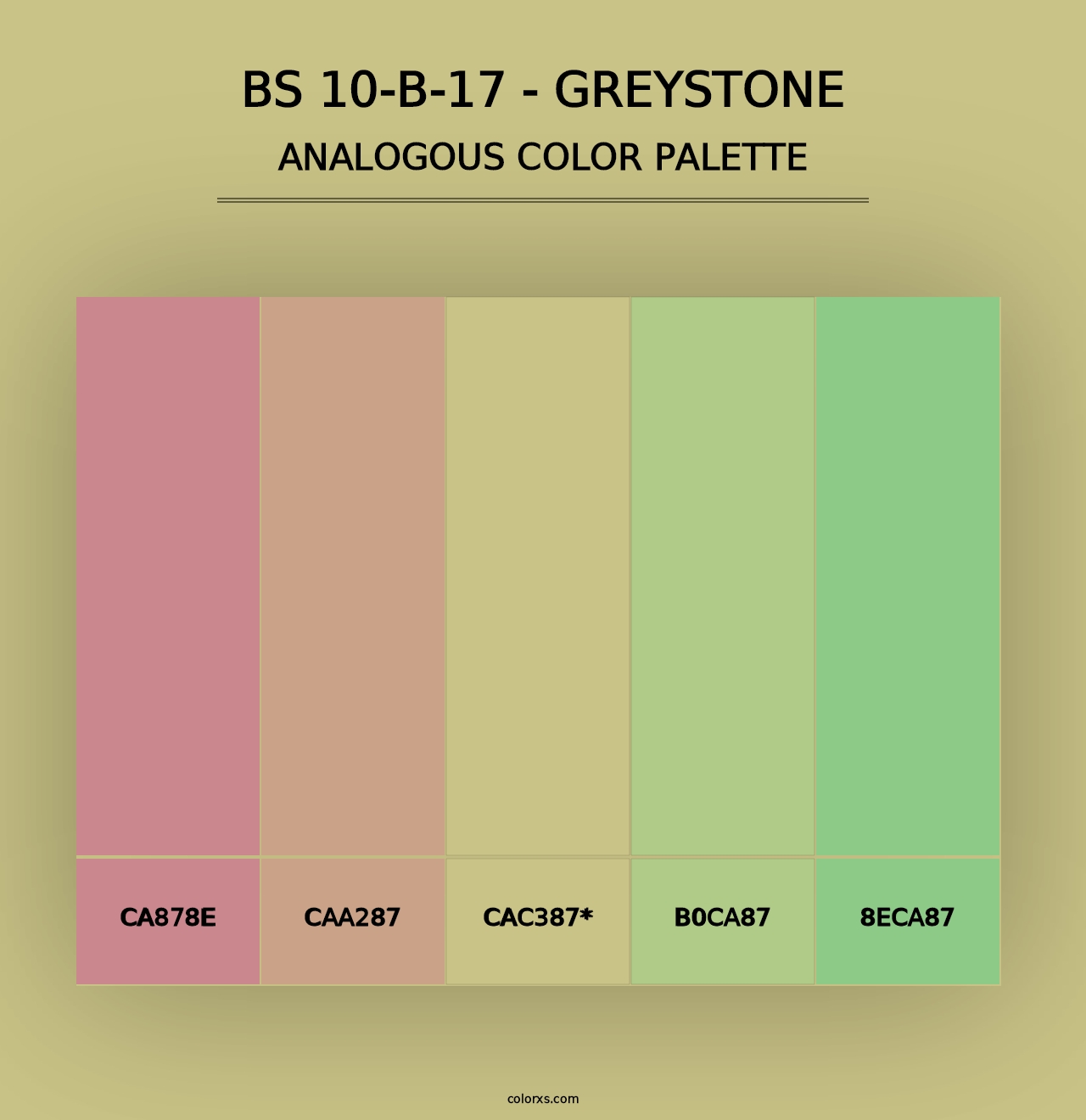 BS 10-B-17 - Greystone - Analogous Color Palette