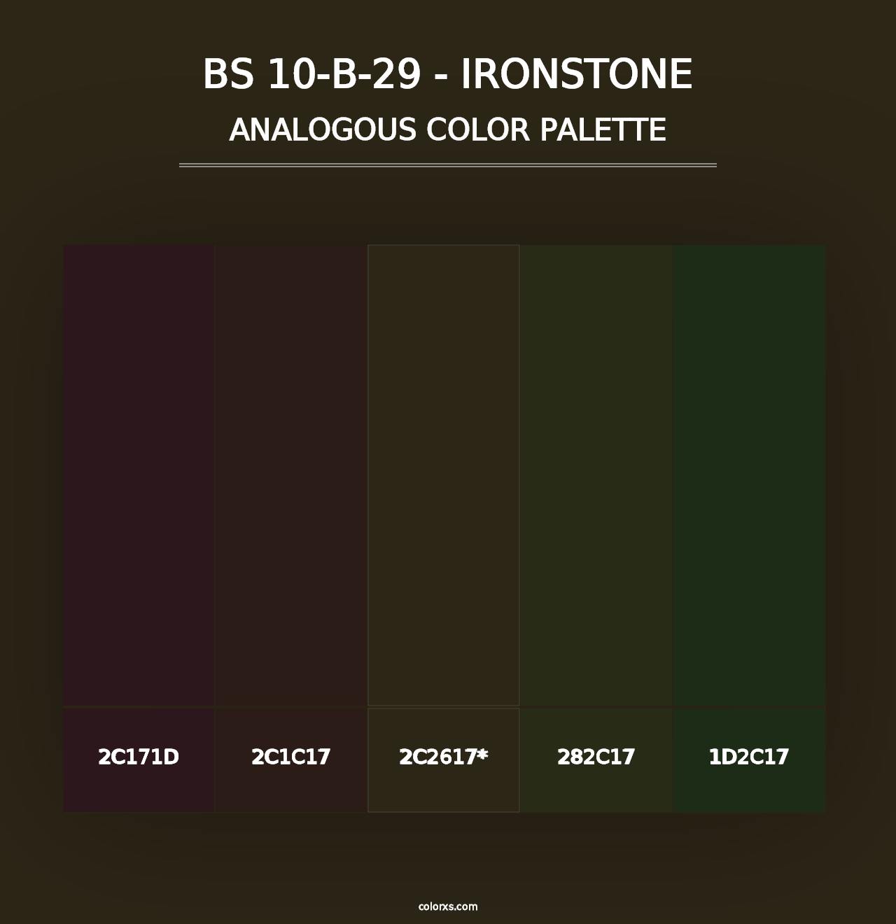 BS 10-B-29 - Ironstone - Analogous Color Palette