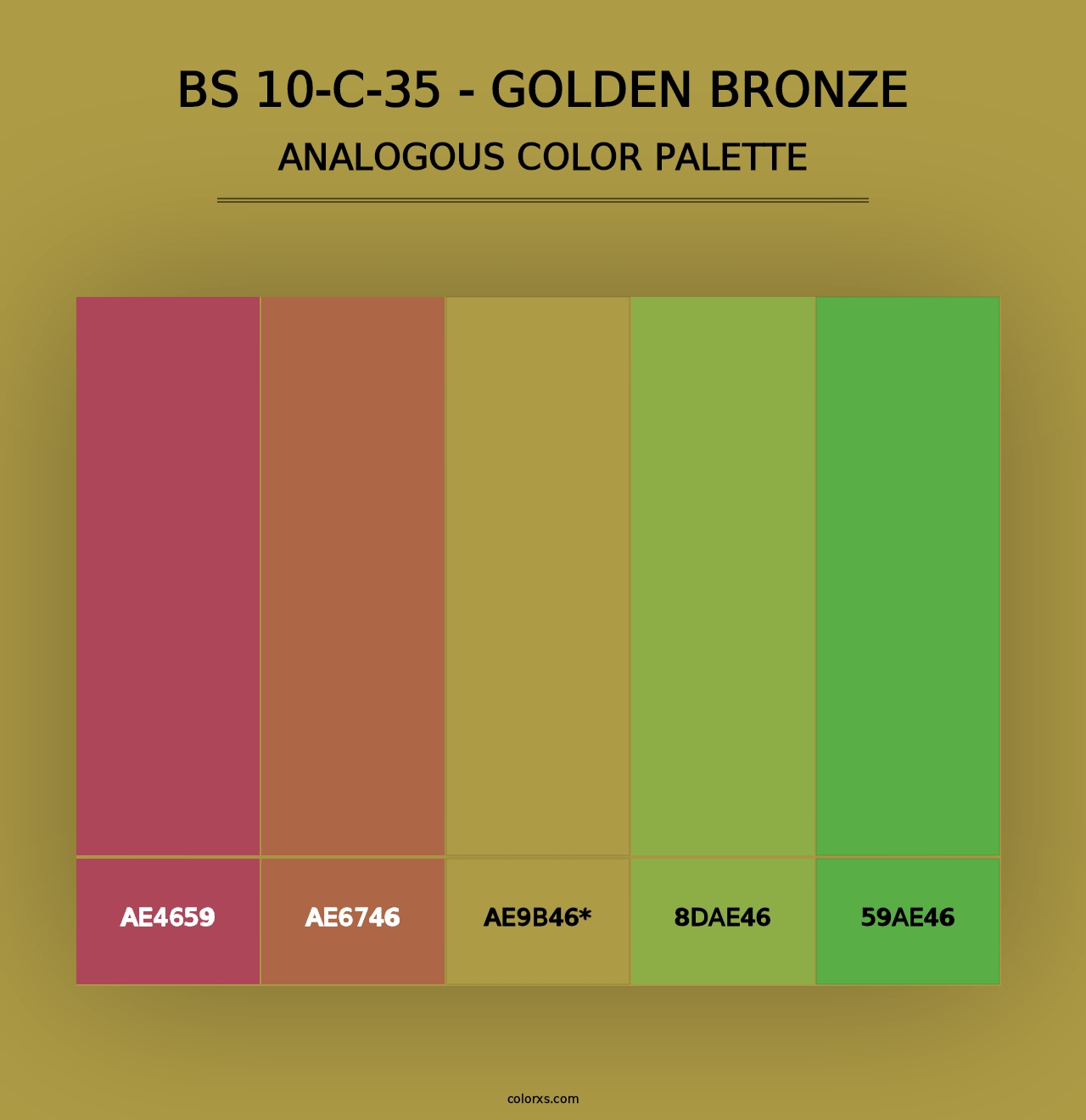 BS 10-C-35 - Golden Bronze - Analogous Color Palette