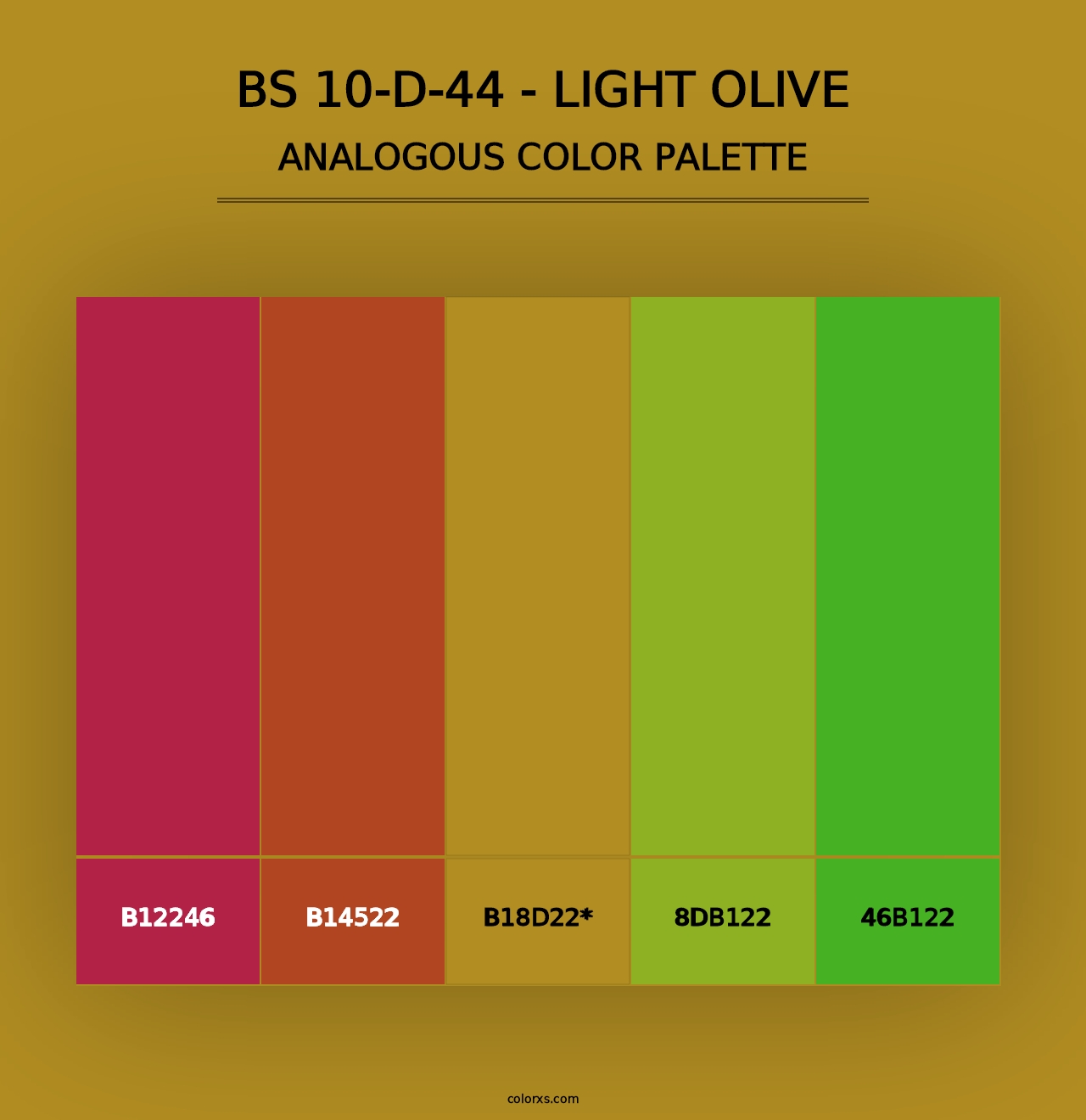 BS 10-D-44 - Light Olive - Analogous Color Palette