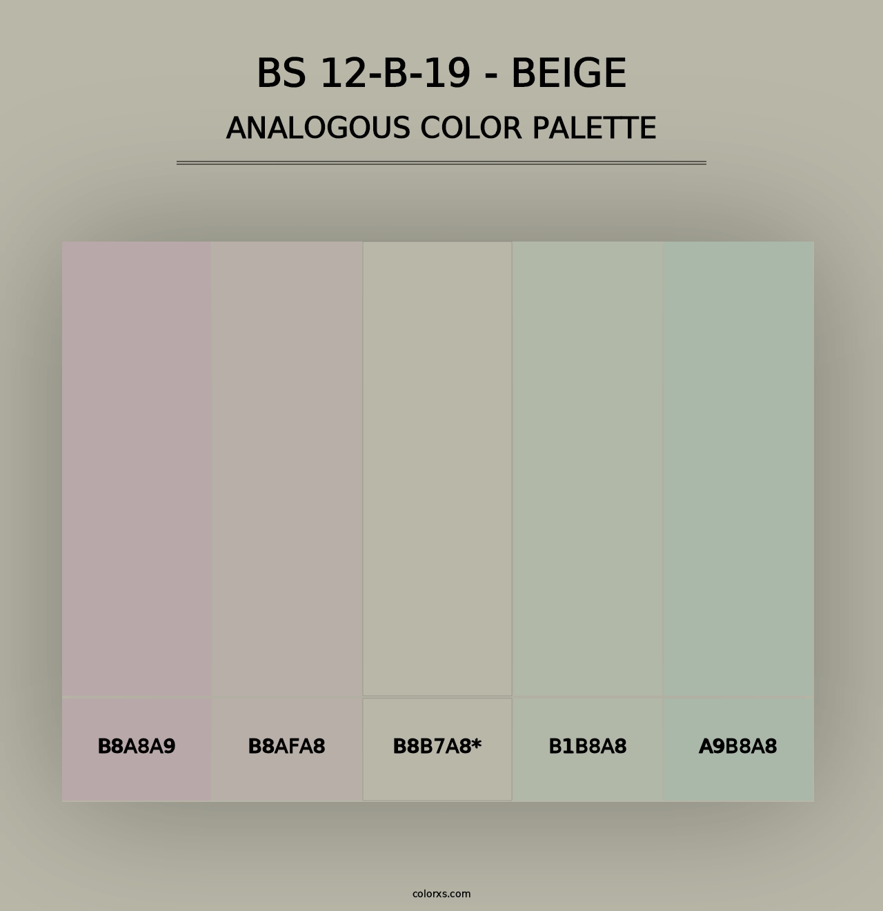 BS 12-B-19 - Beige - Analogous Color Palette