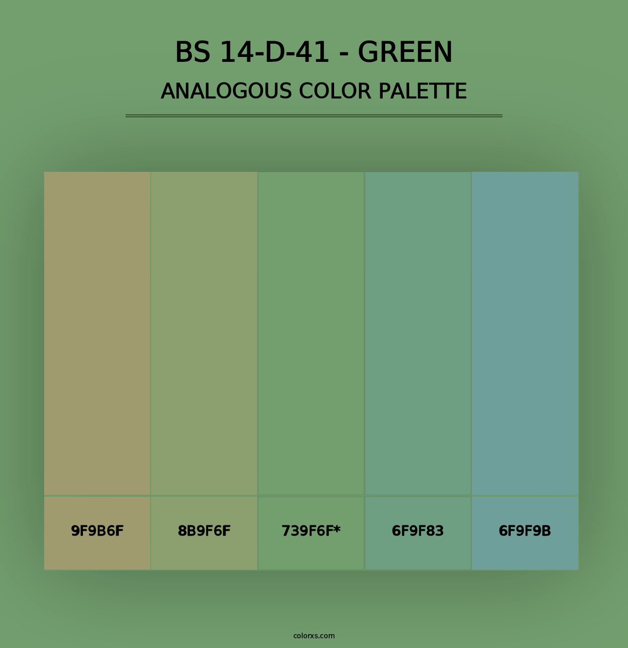 BS 14-D-41 - Green - Analogous Color Palette