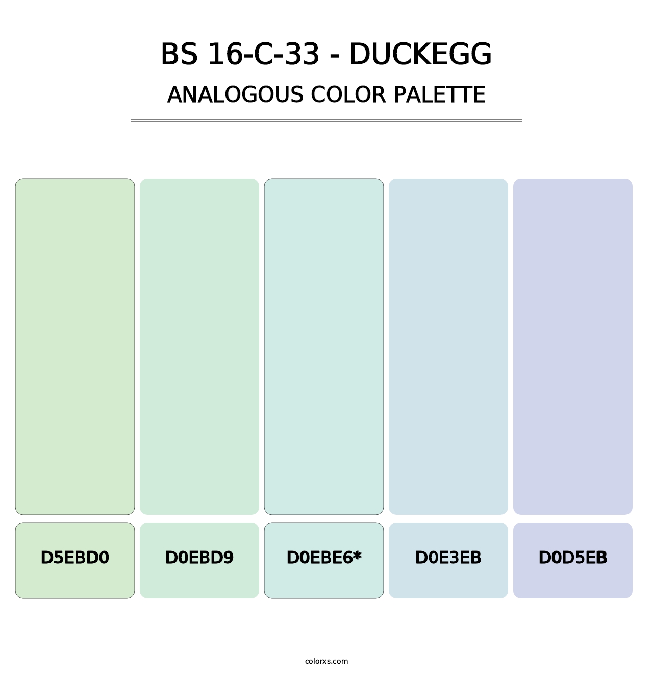 BS 16-C-33 - Duckegg - Analogous Color Palette