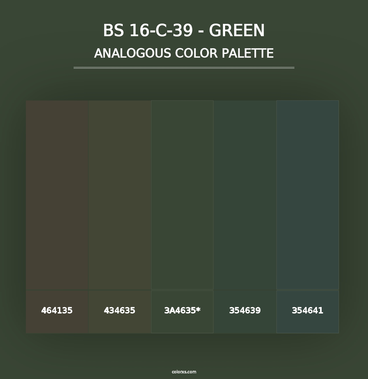 BS 16-C-39 - Green - Analogous Color Palette