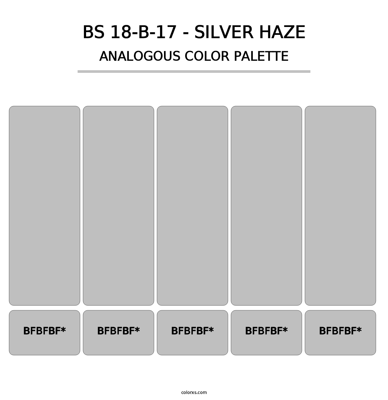 BS 18-B-17 - Silver Haze - Analogous Color Palette