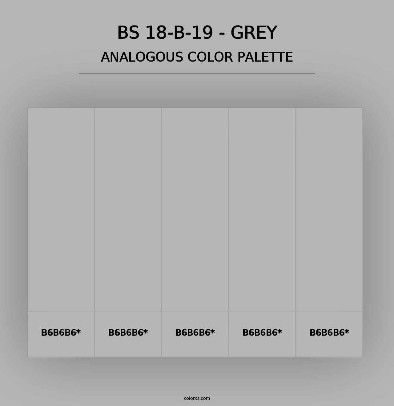 BS 18-B-19 - Grey - Analogous Color Palette