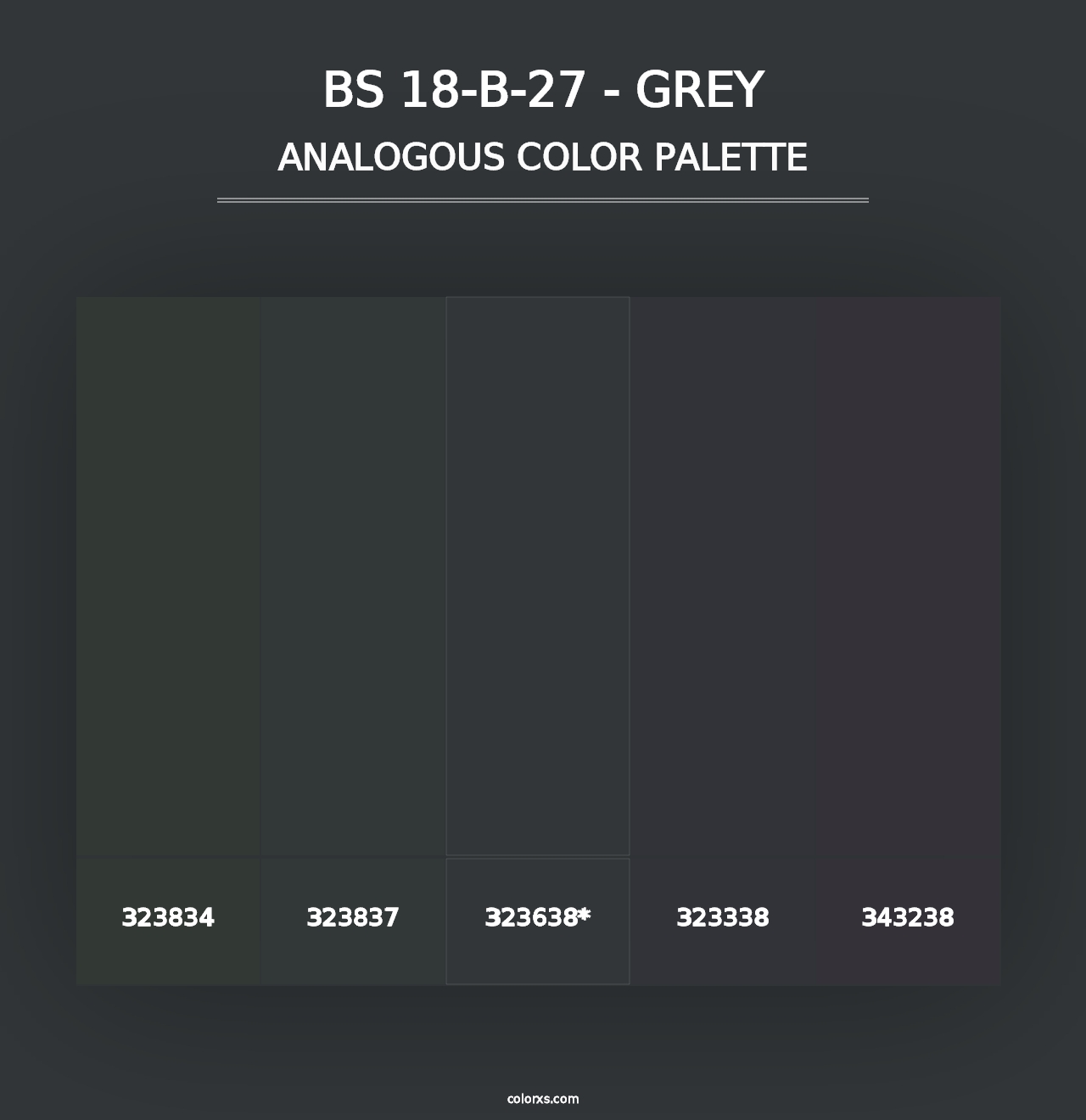 BS 18-B-27 - Grey - Analogous Color Palette