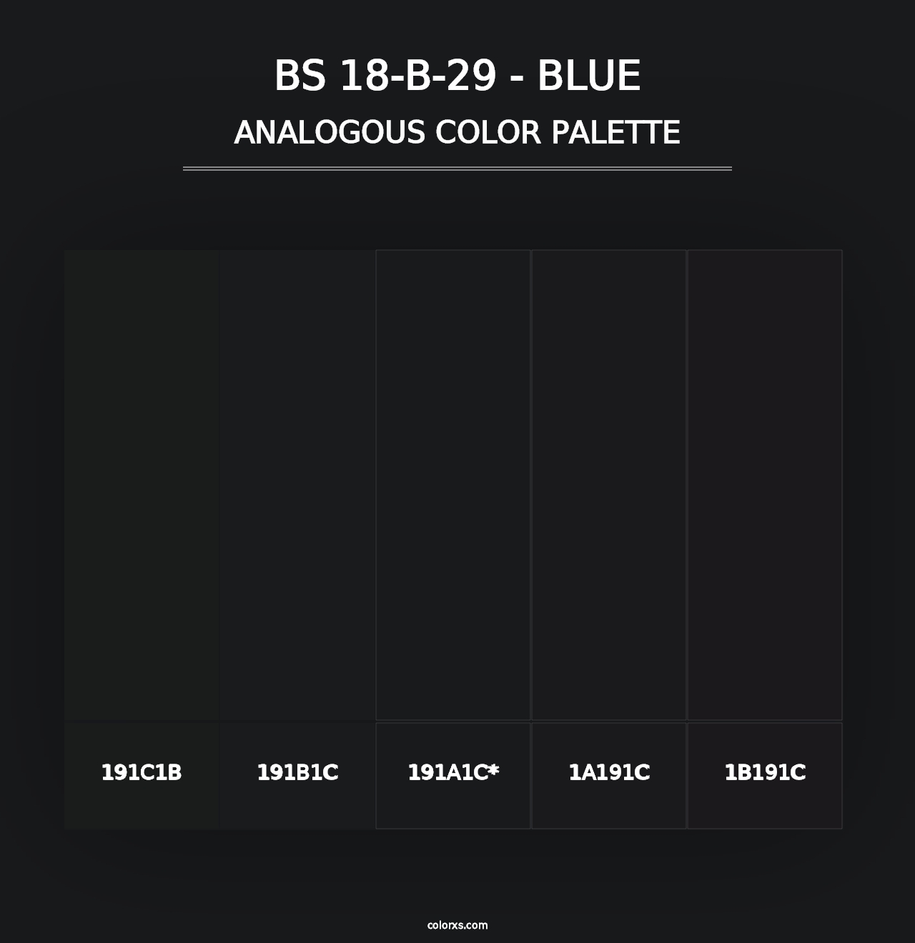 BS 18-B-29 - Blue - Analogous Color Palette