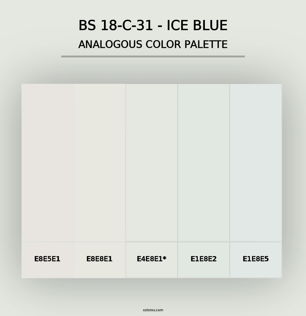 BS 18-C-31 - Ice Blue - Analogous Color Palette