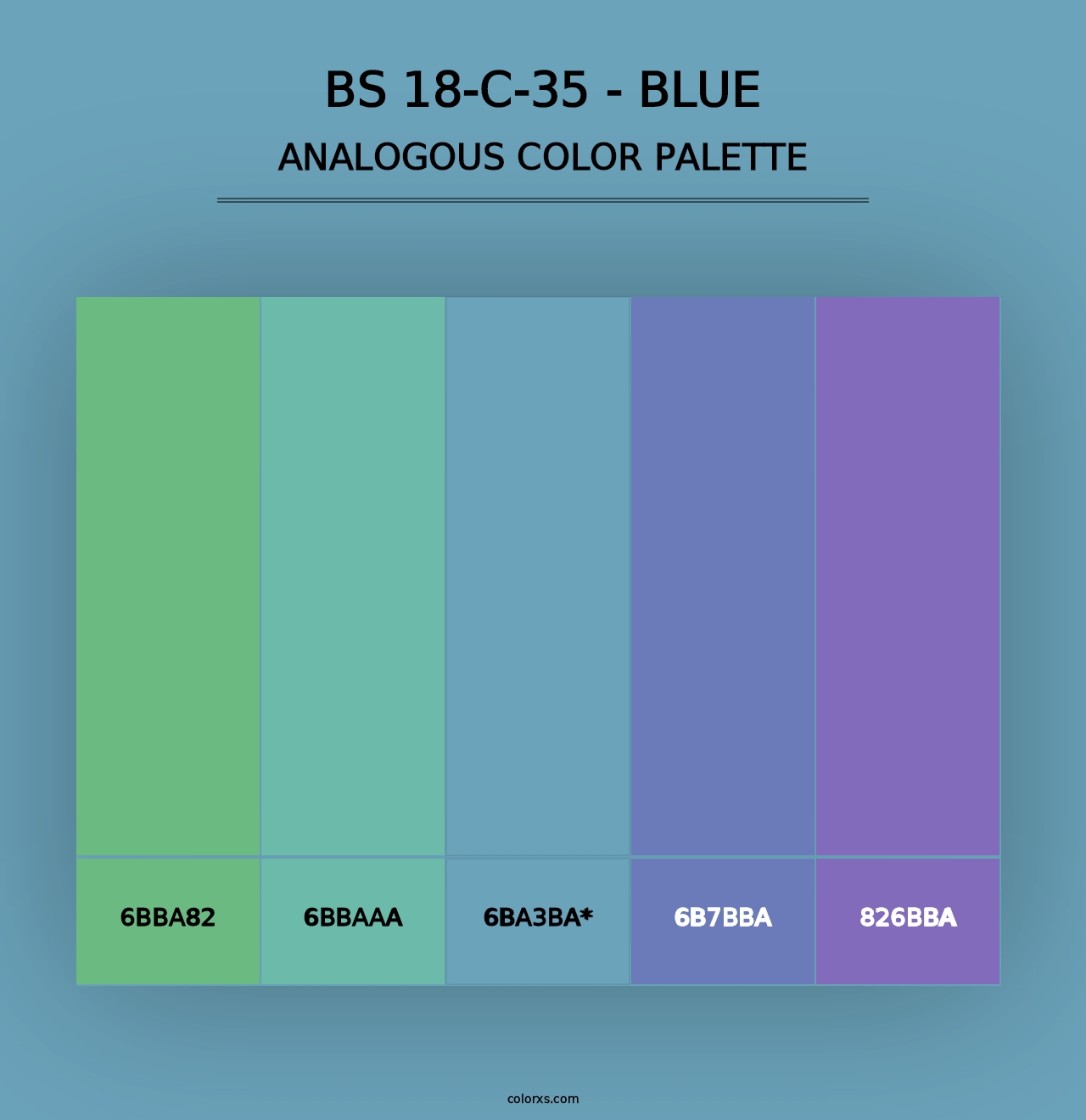 BS 18-C-35 - Blue - Analogous Color Palette