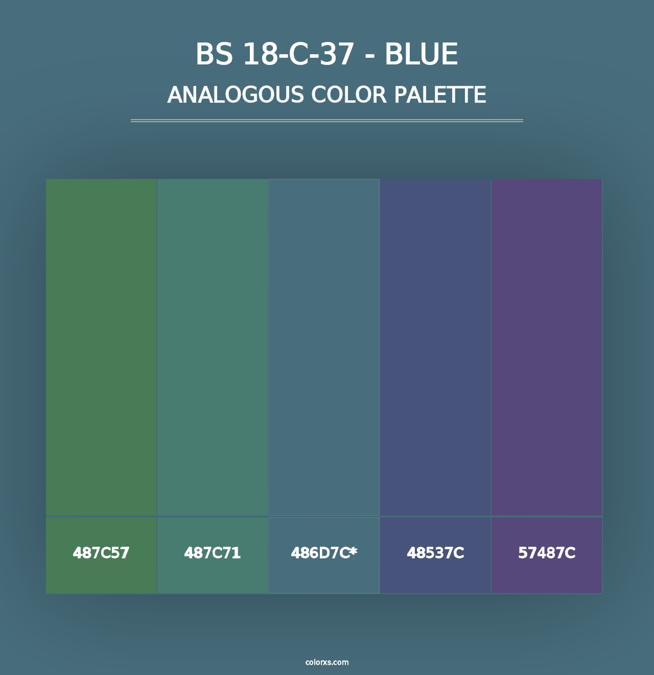 BS 18-C-37 - Blue - Analogous Color Palette