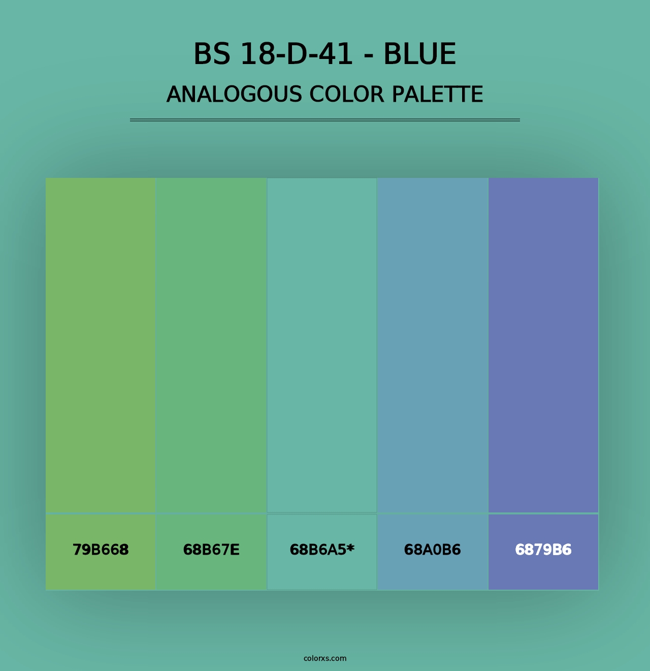 BS 18-D-41 - Blue - Analogous Color Palette