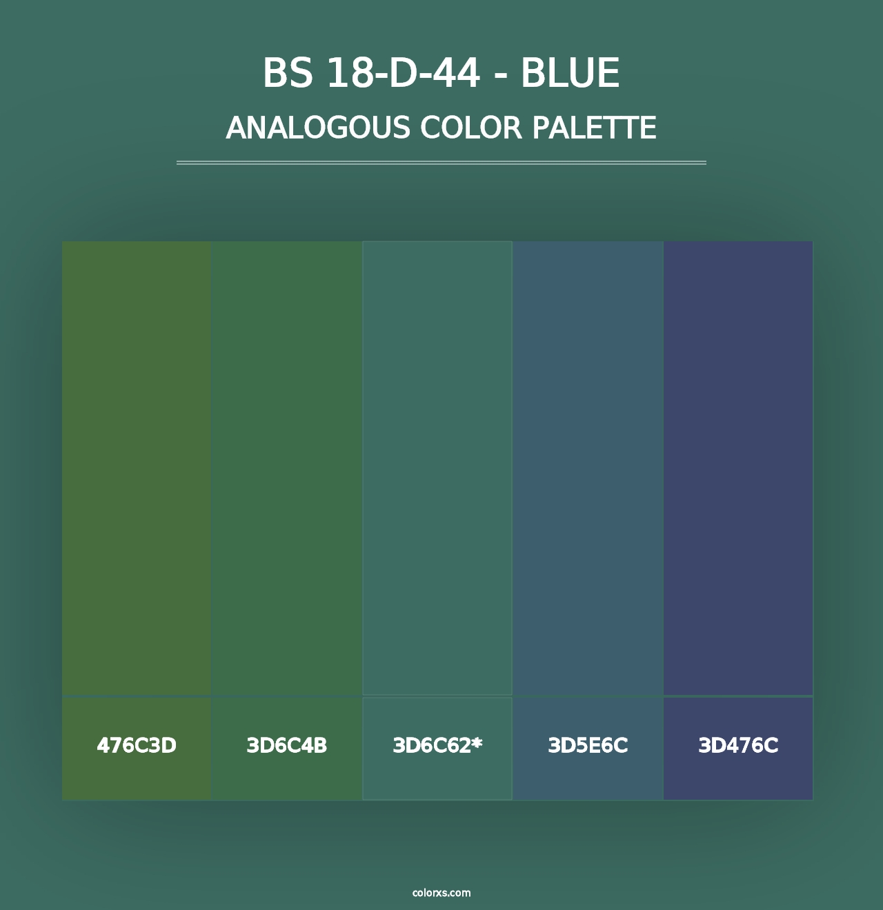 BS 18-D-44 - Blue - Analogous Color Palette