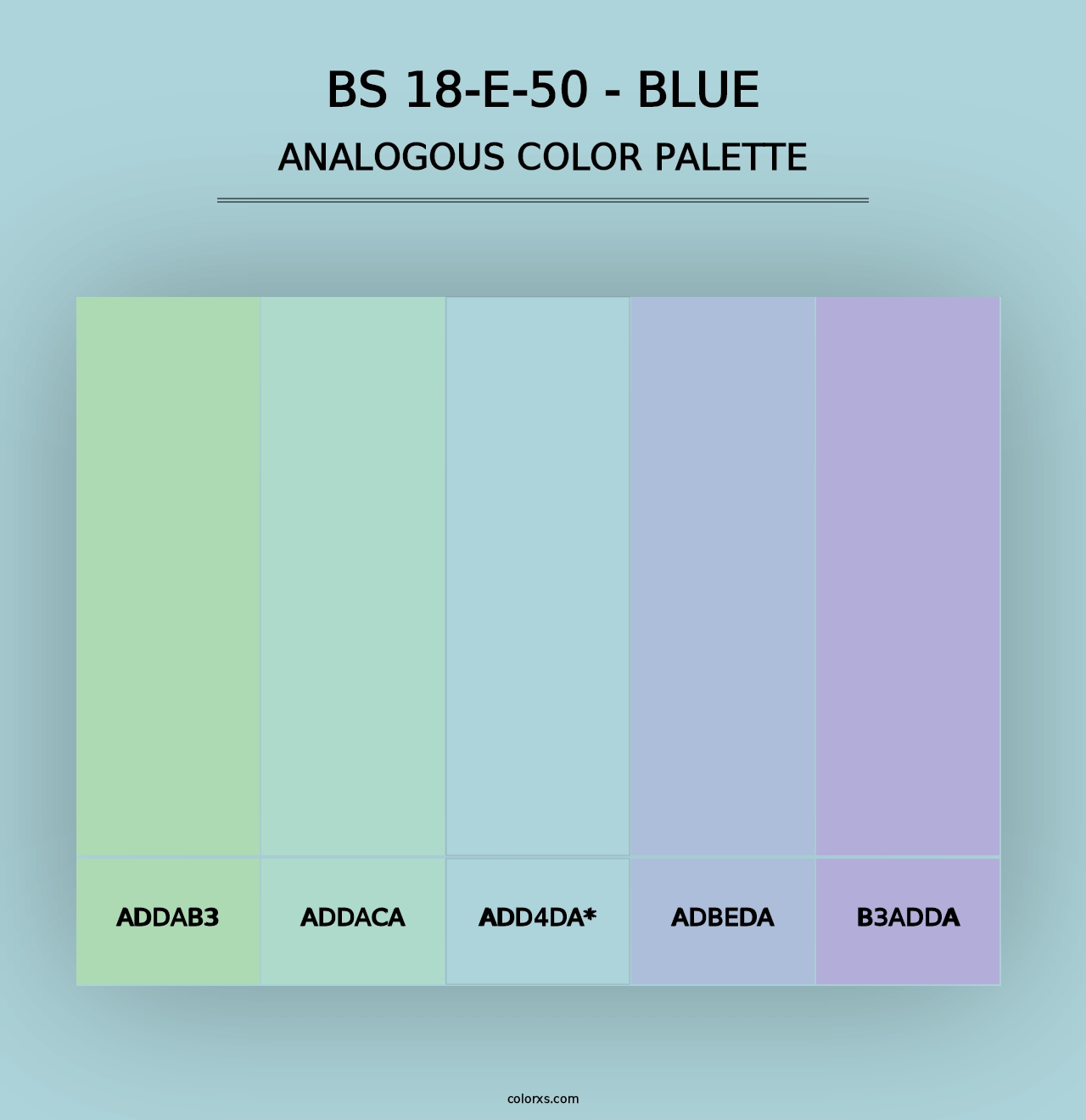 BS 18-E-50 - Blue - Analogous Color Palette